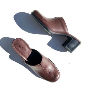 New Brown Leather Clark’s Slip On’s Size 7.5